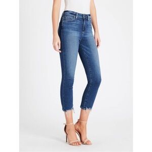PAIGE Hoxton Crop Raw Hem High Rise Skinny Jean